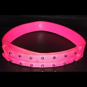 Alexander McQueen Pink Studded Belt